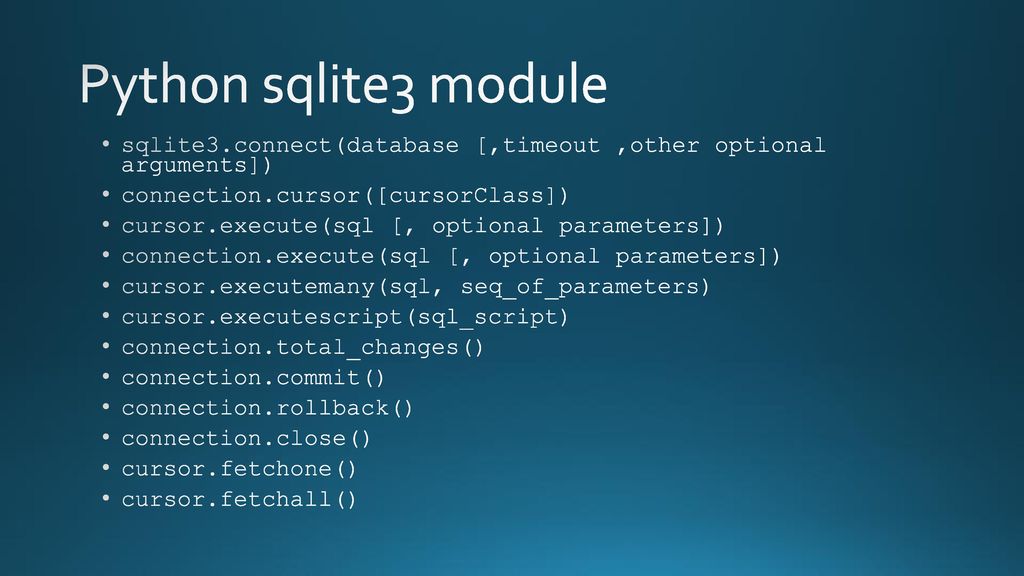 With specialization in sqlite 22 mar ppt download